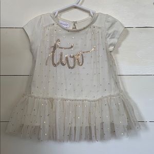 “TWO” birthday top